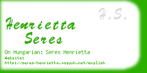 henrietta seres business card